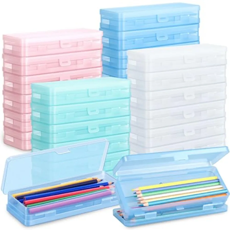 24 Pcs Plastic Pencil Case Bulk Pencil Boxes Plastic Stationery Case Frosted Pen Box Pen Holder with Hinged Lid Snap Closure fo
24 Pcs Plastic Pencil Case Bulk Pencil Boxes Plastic Stationery Case Frosted Pen Box Pen Holder with Hinged Lid Snap Closure fo