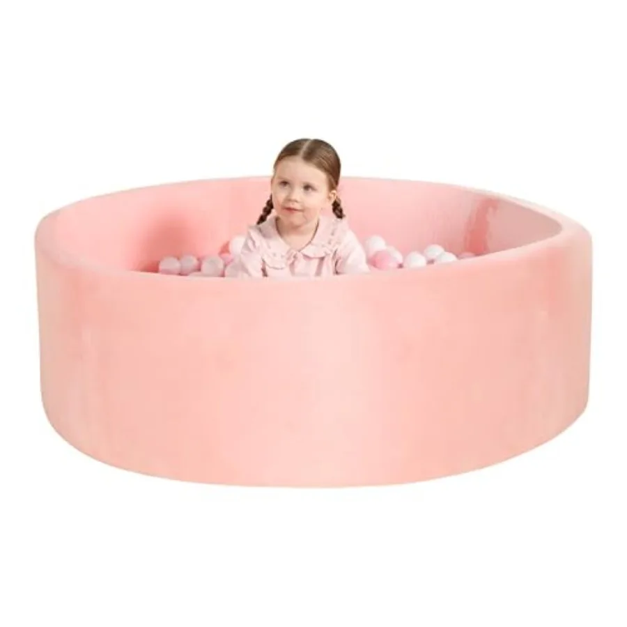 Extra Large Foam Ball Pit for Toddlers, 47x14 inch Soft Baby Ball Pit with Washable Velvet Cover Balls not Included -Pink
Extra Large Foam Ball Pit for Toddlers, 47x14 inch Soft Baby Ball Pit with Washable Velvet Cover Balls not Included -Pink