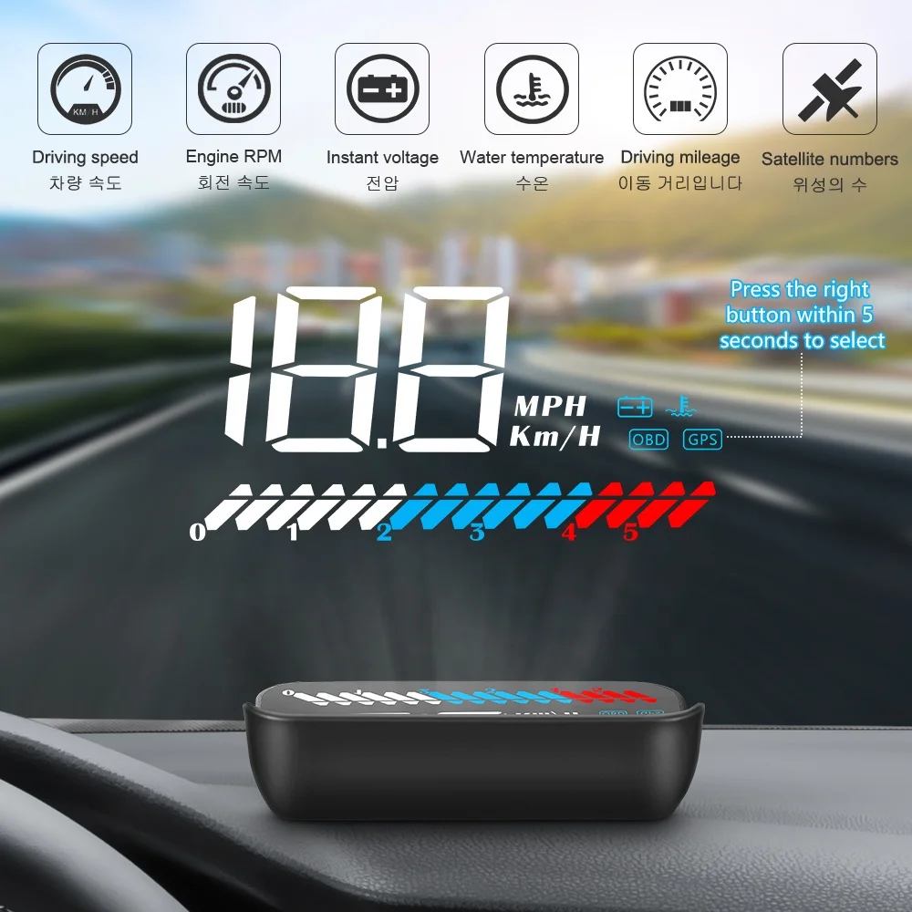 Лидер продаж 2026: Универсальный цифровой HUD-дисплей M7 для всех автомобилей (скорость, температура воды) с OBD2+GPS на лобовое стекло
Лидер продаж 2026: Универсальный цифровой HUD-дисплей M7 для всех автомобилей (скорость, температура воды) с OBD2+GPS на лобовое стекло