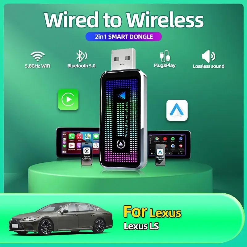 2025 Fashion 2 in1 Dual Interface Wireless CarPlay/Android Auto Wireless Adapter Smart Mini Box Plug Fast Connect For Lexus LS
2025 Fashion 2 in1 Dual Interface Wireless CarPlay/Android Auto Wireless Adapter Smart Mini Box Plug Fast Connect For Lexus LS