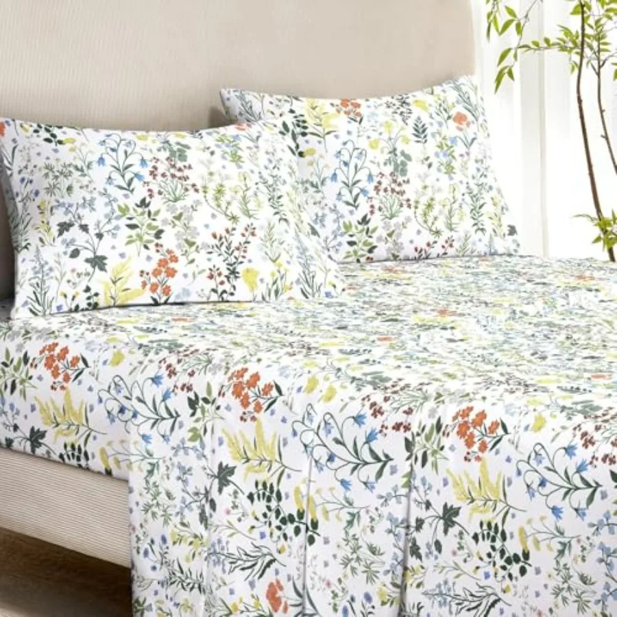 Floral Bed Sheets, 4-Piece Sheet Set, Botanical Flower Shabby Chic Pattern Printed Cottagecore Vintage Aesthetic Bedding, Deep
Floral Bed Sheets, 4-Piece Sheet Set, Botanical Flower Shabby Chic Pattern Printed Cottagecore Vintage Aesthetic Bedding, Deep
