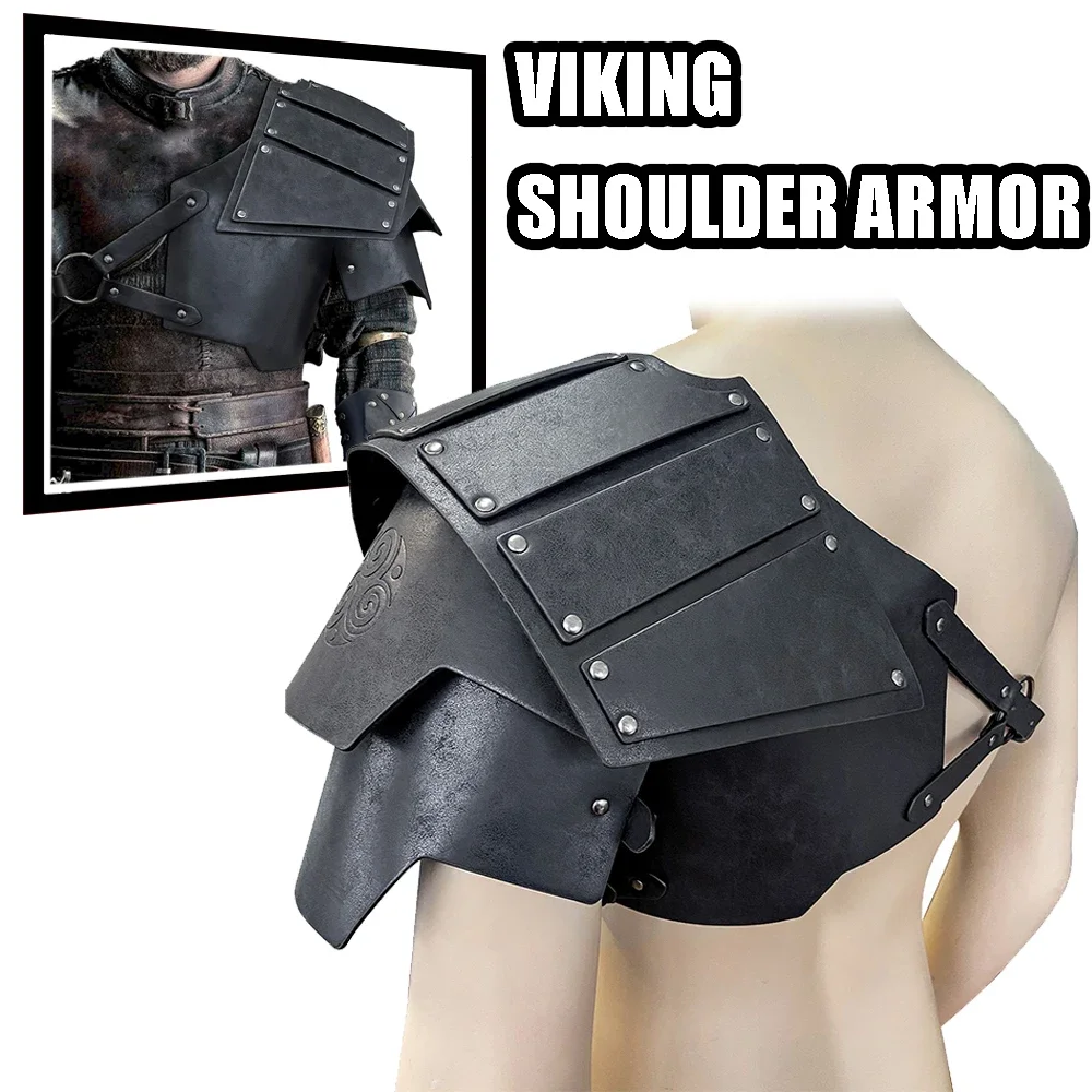 Viking Faux Leather Single Pauldron Shoulder Armor Retro Medieval Knight Shoulder Armor for LARP/Cosplay/Halloween Costume
Viking Faux Leather Single Pauldron Shoulder Armor Retro Medieval Knight Shoulder Armor for LARP/Cosplay/Halloween Costume