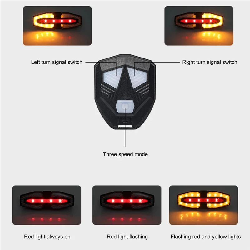 Electric Scooter LED Tail Light Turning Signal USB Rechargeable With Remote Control
Electric Scooter LED Tail Light Turning Signal USB Rechargeable With Remote Control