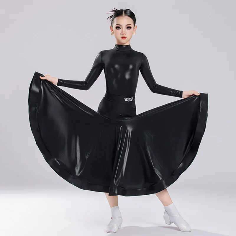 Kids Girls Latin Dancewear Latex Standard Performance Practice Bodysuit and Large Skirts Ballroom Dance Competition Dresses
Kids Girls Latin Dancewear Latex Standard Performance Practice Bodysuit and Large Skirts Ballroom Dance Competition Dresses