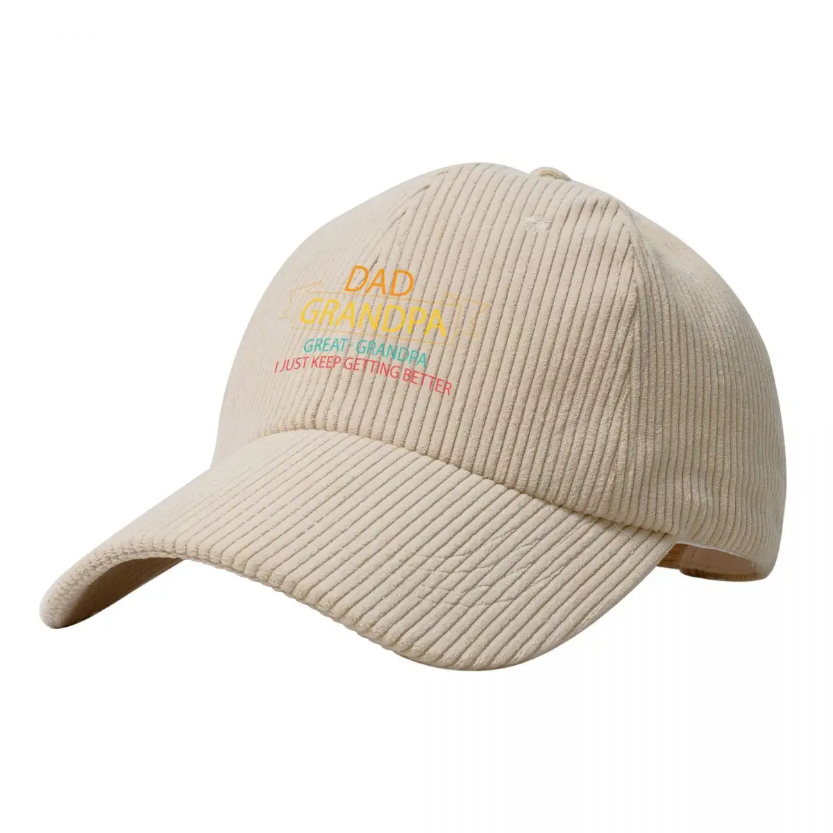 DAD GRANDPA GREAT GRANDPA I JUST KEEP GETTING BETTER VINTAGE Corduroy Baseball Cap western Hat Anime Girl'S Hats Men's
DAD GRANDPA GREAT GRANDPA I JUST KEEP GETTING BETTER VINTAGE Corduroy Baseball Cap western Hat Anime Girl'S Hats Men's
