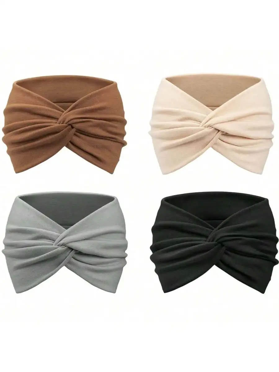 4-Pack Wide Knotted Headbands For Women - Soft Bohemian Turban Hair Accessories For Yoga Running Sports Everyday Wear
4-Pack Wide Knotted Headbands For Women - Soft Bohemian Turban Hair Accessories For Yoga Running Sports Everyday Wear