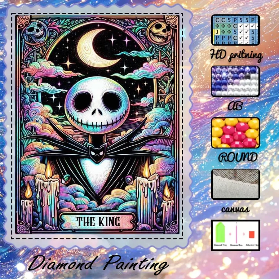 1 piece - Potdemiel-5D-DIY - Flocking cloth - Special drill - Diamond painting set - Skull King - Diamond Art
1 piece - Potdemiel-5D-DIY - Flocking cloth - Special drill - Diamond painting set - Skull King - Diamond Art