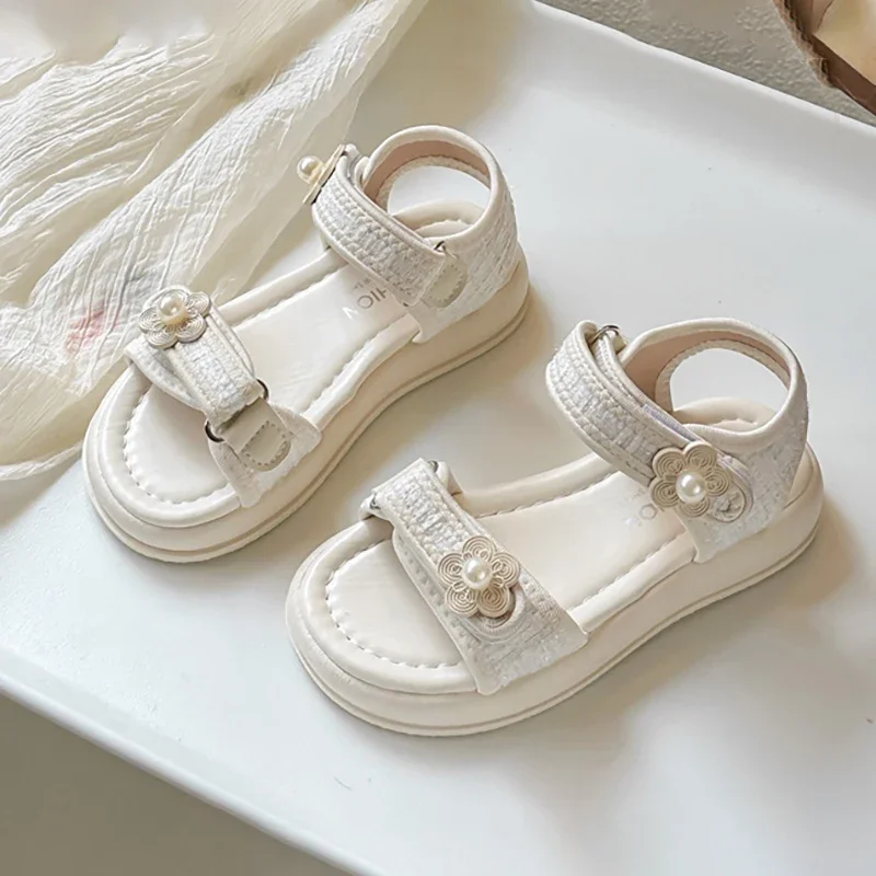 Children's Sandals 2025 Summer New Flower Girl Princess Sandals Fashion Soft Sole Non Slip Baby Kid's Casual Sports Beach Shoes
Children's Sandals 2025 Summer New Flower Girl Princess Sandals Fashion Soft Sole Non Slip Baby Kid's Casual Sports Beach Shoes