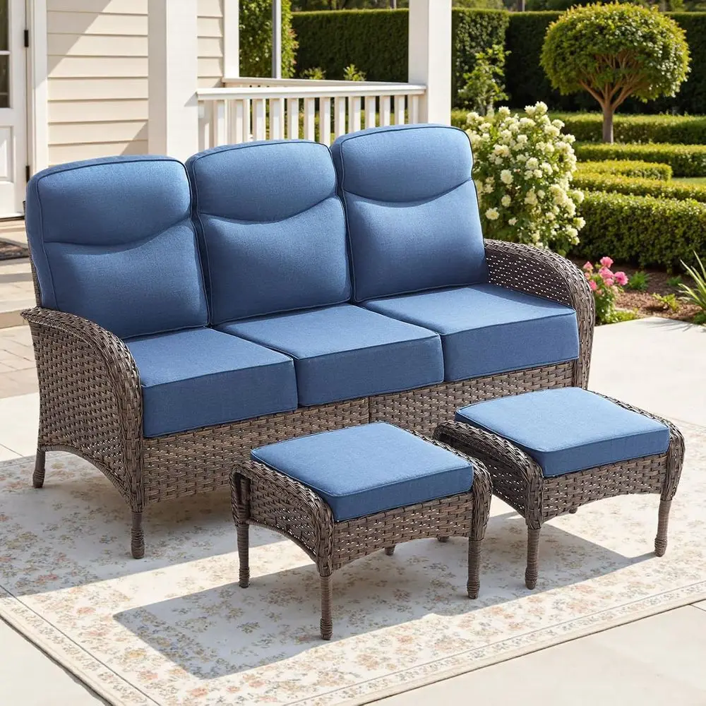 3-Piece Luxury Patio urniture Soa Set with 6-Inch Thick Cushions– Outdoor Wicker Contion Set with Covered Couch, Multiunctional
3-Piece Luxury Patio urniture Soa Set with 6-Inch Thick Cushions– Outdoor Wicker Contion Set with Covered Couch, Multiunctional