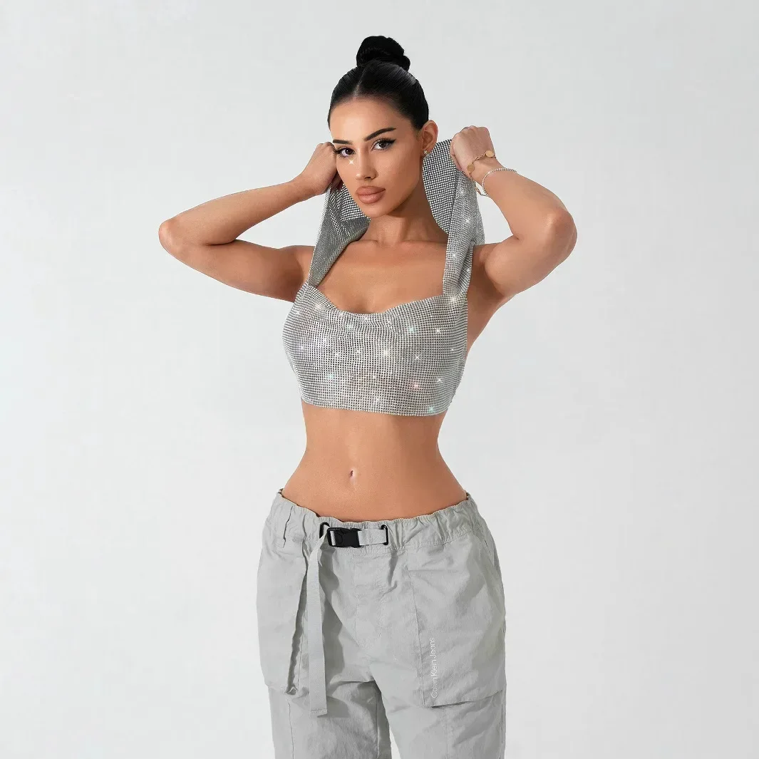 2025 New Shiny Sequin Headscarf Strap Festival Music Sweet And Spicy Style Top Women's Cross-Border Fashion Vest Tank Top
2025 New Shiny Sequin Headscarf Strap Festival Music Sweet And Spicy Style Top Women's Cross-Border Fashion Vest Tank Top