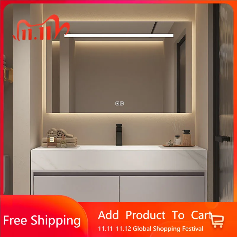Luxury Floating Vanity Bathroom Slate Integrated Basin Wall Mounted Bathroom Storage Cabinet Dressers Gabinete Trendy Furniture
Luxury Floating Vanity Bathroom Slate Integrated Basin Wall Mounted Bathroom Storage Cabinet Dressers Gabinete Trendy Furniture