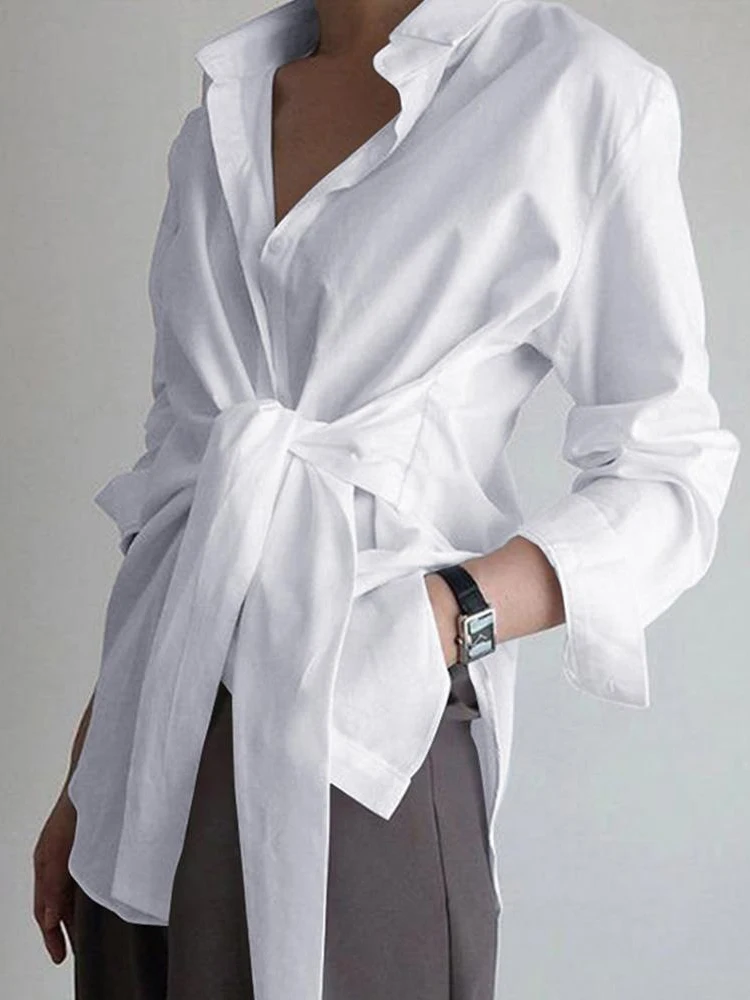 Zadily 2025 Spring Solid Color Long Women White Shirt Office Lady Slim Waist Bandage Cardigan Button Up Work Female Clothing Top
Zadily 2025 Spring Solid Color Long Women White Shirt Office Lady Slim Waist Bandage Cardigan Button Up Work Female Clothing Top