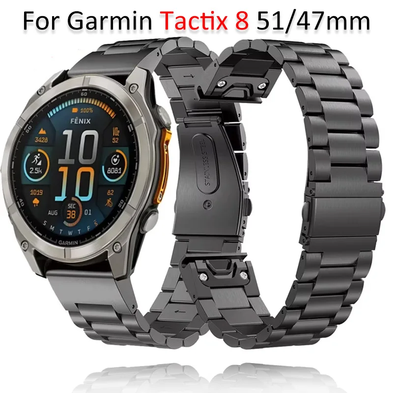 26mm 22mm 20mm Metal Strap For Garmin Tactix 8 51/47mm Fenix 8/E 7X 6X Quick Fit Stainless Steel Bracelet Enduro 3 Accessories 
26mm 22mm 20mm Metal Strap For Garmin Tactix 8 51/47mm Fenix 8/E 7X 6X Quick Fit Stainless Steel Bracelet Enduro 3 Accessories