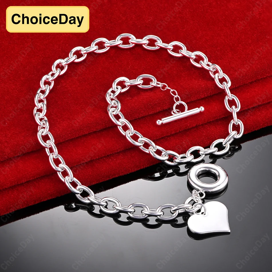 ChoiceDay 925 Sterling Silver Exquisite Heart Shape Necklace Women's Wedding Party Versatile Accessories Gift Jewelry
ChoiceDay 925 Sterling Silver Exquisite Heart Shape Necklace Women's Wedding Party Versatile Accessories Gift Jewelry