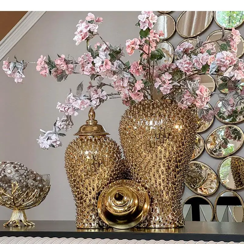 Ceramic Thorns Storage Jar Gold-plated General Desk Decoration Flower Arrangement Jewelry Jars Cosmetic Containers
Ceramic Thorns Storage Jar Gold-plated General Desk Decoration Flower Arrangement Jewelry Jars Cosmetic Containers