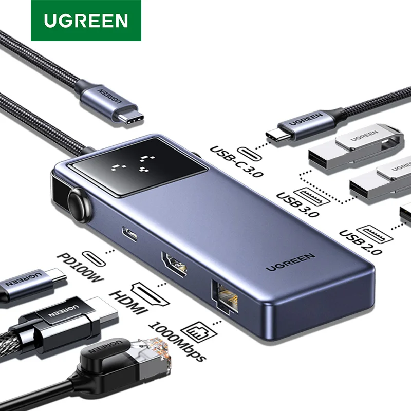 UGREEN Uno 7-in-1 USB HUB Type-C to 4K60Hz HDMI USB3.0 5Gbps RJ45 1000Mbps for MacBook Laptop Accessories Docking Station
UGREEN Uno 7-in-1 USB HUB Type-C to 4K60Hz HDMI USB3.0 5Gbps RJ45 1000Mbps for MacBook Laptop Accessories Docking Station