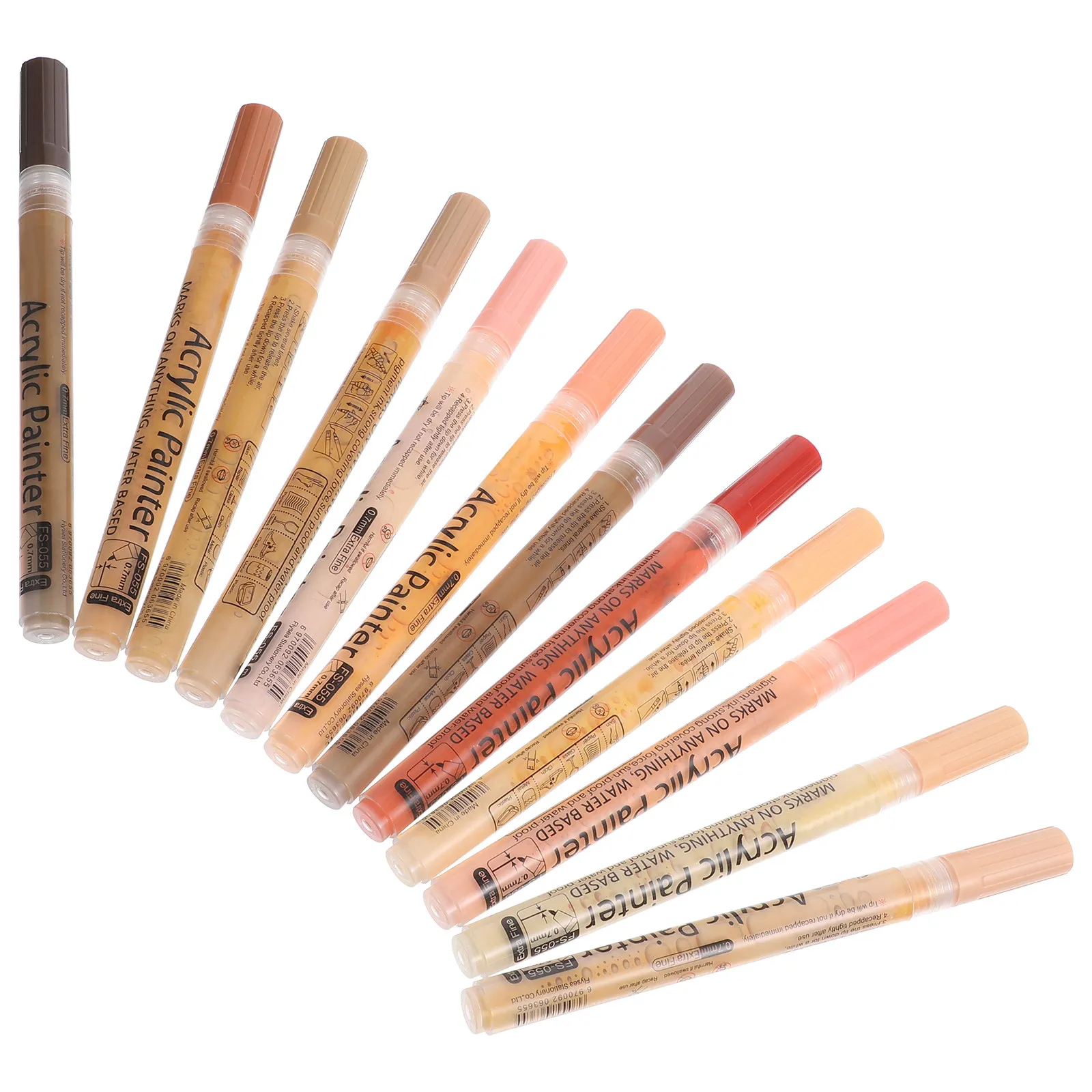 1Set Skin Tone Acrylic Paint Markers Pens Flexible Tip for Stone Ceramic Glass Wood Canvas Fabric Paper Drawing Painting Kit
1Set Skin Tone Acrylic Paint Markers Pens Flexible Tip for Stone Ceramic Glass Wood Canvas Fabric Paper Drawing Painting Kit