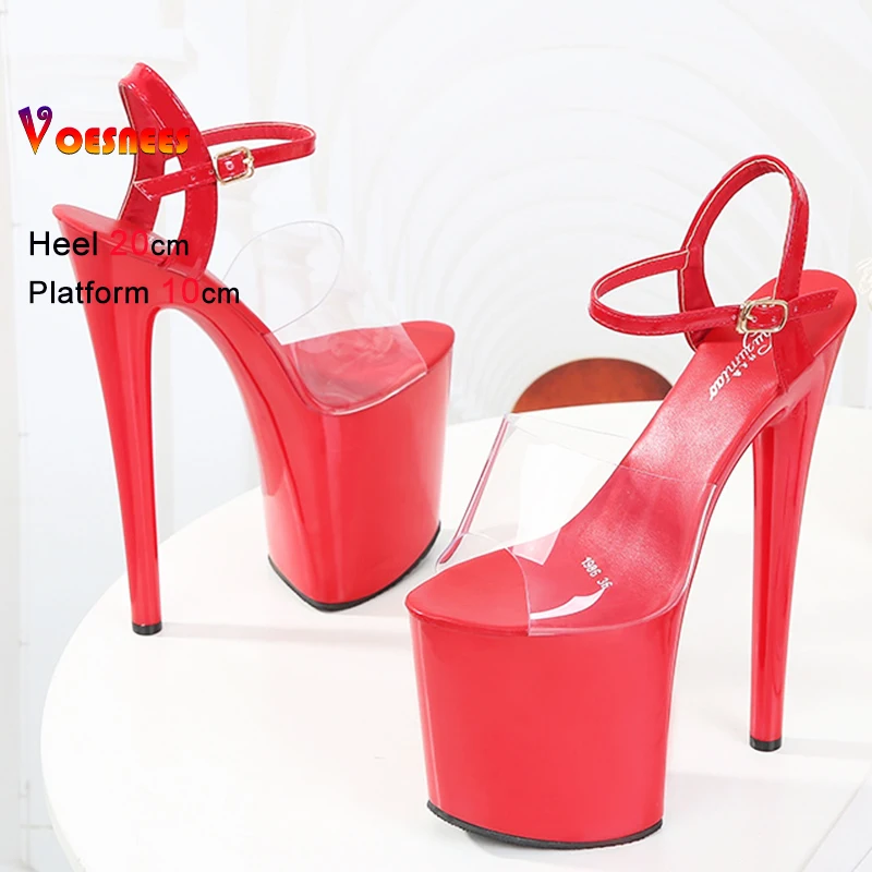 Новые летние сандалии, женские пикантные модные туфли на высоком каблуке-шпильке 20 см, танцевальная обувь, сандалии из ПВХ на высоком каблуке и платформе с открытым носком и кристаллами
Новые летние сандалии, женские пикантные модные туфли на высоком каблуке-шпильке 20 см, танцевальная обувь, сандалии из ПВХ на высоком каблуке и платформе с открытым носком и кристаллами