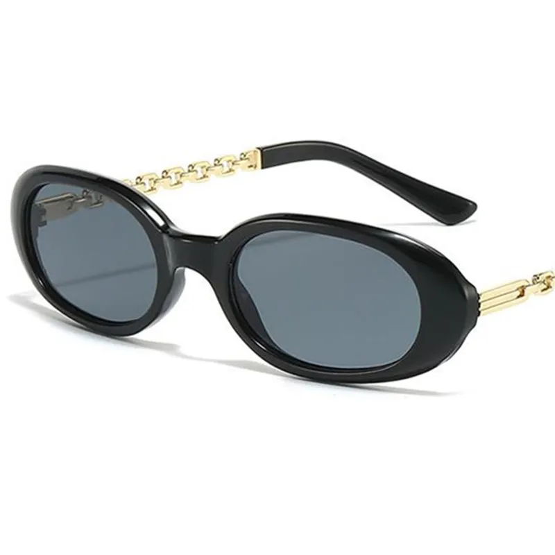 Fashion Sun Glasses Women Anti-UV Spectacles Oval Eyeglasses Small Frame Ornamental Personality Chain Temples Sunglasses
Fashion Sun Glasses Women Anti-UV Spectacles Oval Eyeglasses Small Frame Ornamental Personality Chain Temples Sunglasses