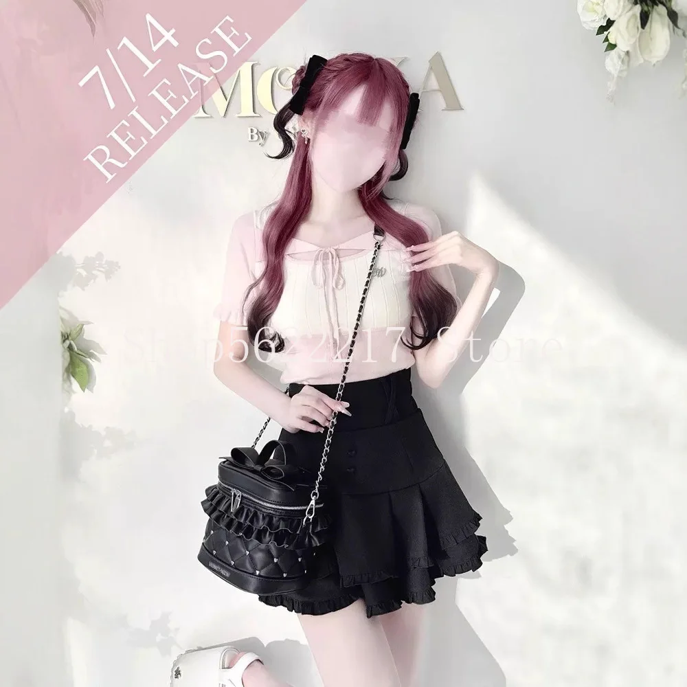 Japanese Wind Faux Two-piece Elegant Short Sleeve T-shirt Cute Love Button Lolita Shirts Women Spring Summer Princess Basic Tees
Japanese Wind Faux Two-piece Elegant Short Sleeve T-shirt Cute Love Button Lolita Shirts Women Spring Summer Princess Basic Tees
