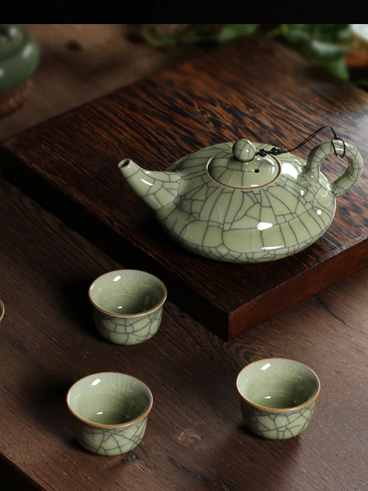Retro Ceramic Gongfu Tea Set Complete Qingbai Glazed Ice Crack Tian Tea Pot And Cup Set for Home Use from Longquan City
Retro Ceramic Gongfu Tea Set Complete Qingbai Glazed Ice Crack Tian Tea Pot And Cup Set for Home Use from Longquan City