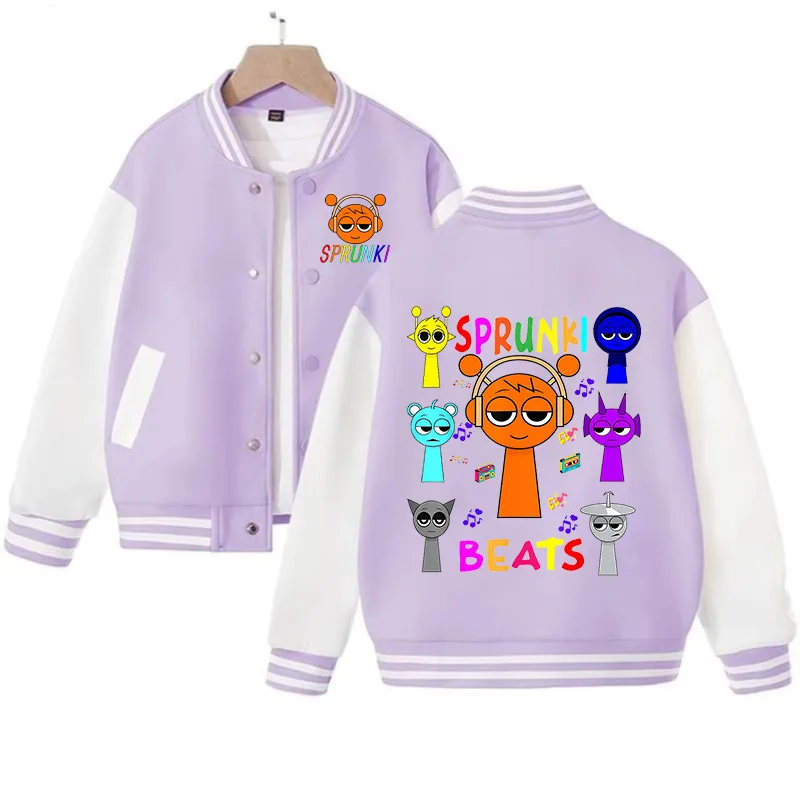 Куртка с рисунком Sprunki Beats, детская игровая фигурка Incredibox, бейсбольная форма для мальчиков и девочек, весенние модные пальто, детская одежда, подарок
Куртка с рисунком Sprunki Beats, детская игровая фигурка Incredibox, бейсбольная форма для мальчиков и девочек, весенние модные пальто, детская одежда, подарок