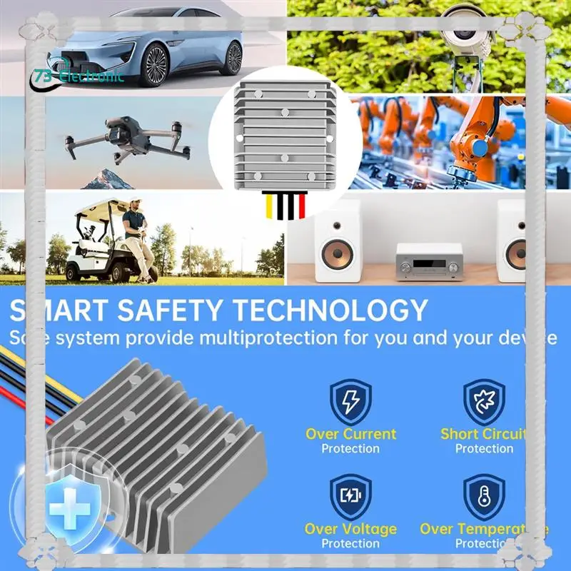 24-Hour Delivery Waterproof 10A 120W 18V 24V 36V 48V To 12V Buck Converter Regulator For Golf Cart Transformer With Fuse
24-Hour Delivery Waterproof 10A 120W 18V 24V 36V 48V To 12V Buck Converter Regulator For Golf Cart Transformer With Fuse