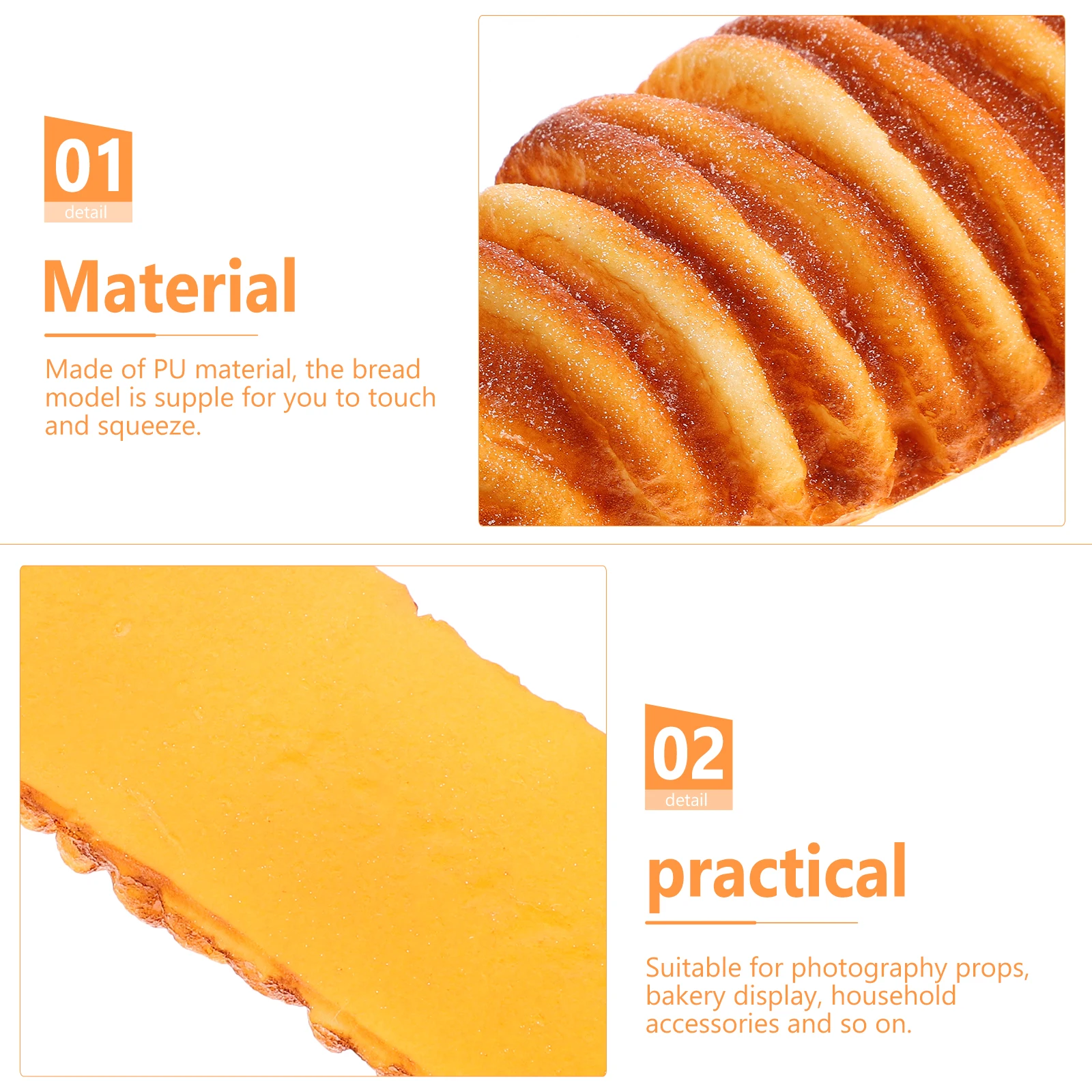 Models Fake Bread Decor Decoration Faux Ornaments Pu False Breads Artificial Food
Models Fake Bread Decor Decoration Faux Ornaments Pu False Breads Artificial Food