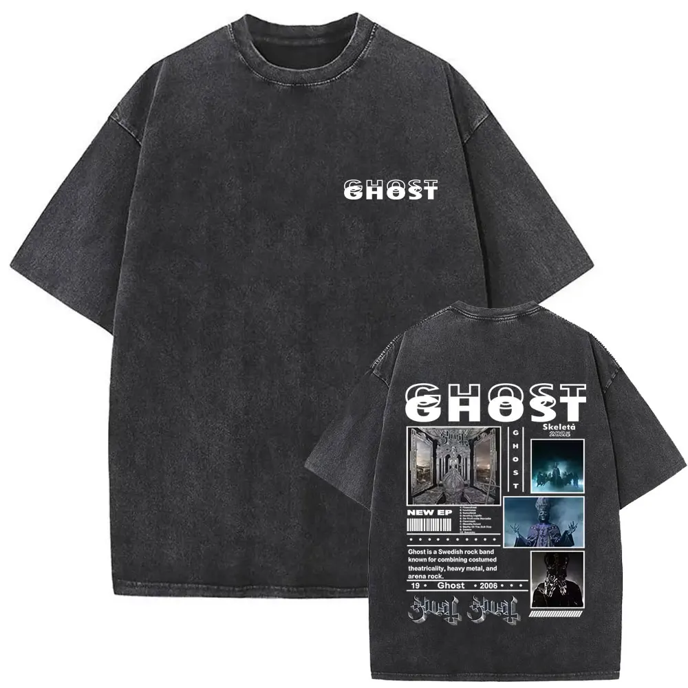 Ghost Band 2025 New Album Skeleta Vintage Washed T Shirts Terror Skeleton T-shirt Men Women Gothic Metal Rock Oversized T-shirts
Ghost Band 2025 New Album Skeleta Vintage Washed T Shirts Terror Skeleton T-shirt Men Women Gothic Metal Rock Oversized T-shirts
