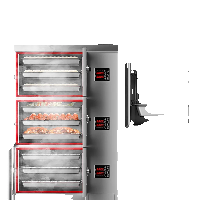 Commercial three-door steamer cabinet, transparent window smart steamer, electric seafood steamer
Commercial three-door steamer cabinet, transparent window smart steamer, electric seafood steamer