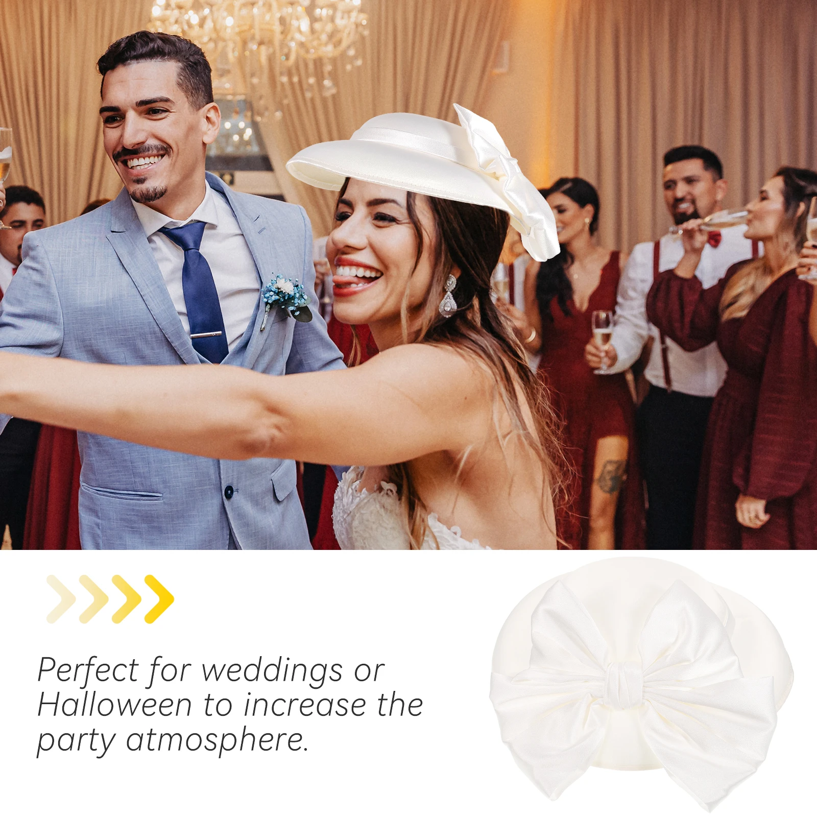 Women Bridal Party Dress Bowler Halloween White Hat Wedding Costume Fit Most Ladies Bucket Hat
Women Bridal Party Dress Bowler Halloween White Hat Wedding Costume Fit Most Ladies Bucket Hat