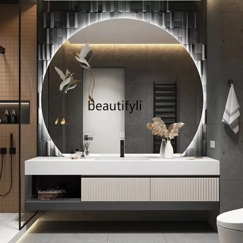 Stone Plate Bathroom Cabinet Seamless Ceramic Whole Washbin Washstand Hand Washing Washbasin Combination Bathroom Cabinet
Stone Plate Bathroom Cabinet Seamless Ceramic Whole Washbin Washstand Hand Washing Washbasin Combination Bathroom Cabinet