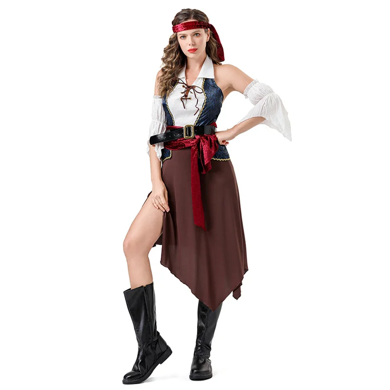 Halloween Cosplay Pirate Costume Women Dress Masquerade Ball Adult Caribbean Pirate Costumes Outfits Viking Role Play Sets
Halloween Cosplay Pirate Costume Women Dress Masquerade Ball Adult Caribbean Pirate Costumes Outfits Viking Role Play Sets