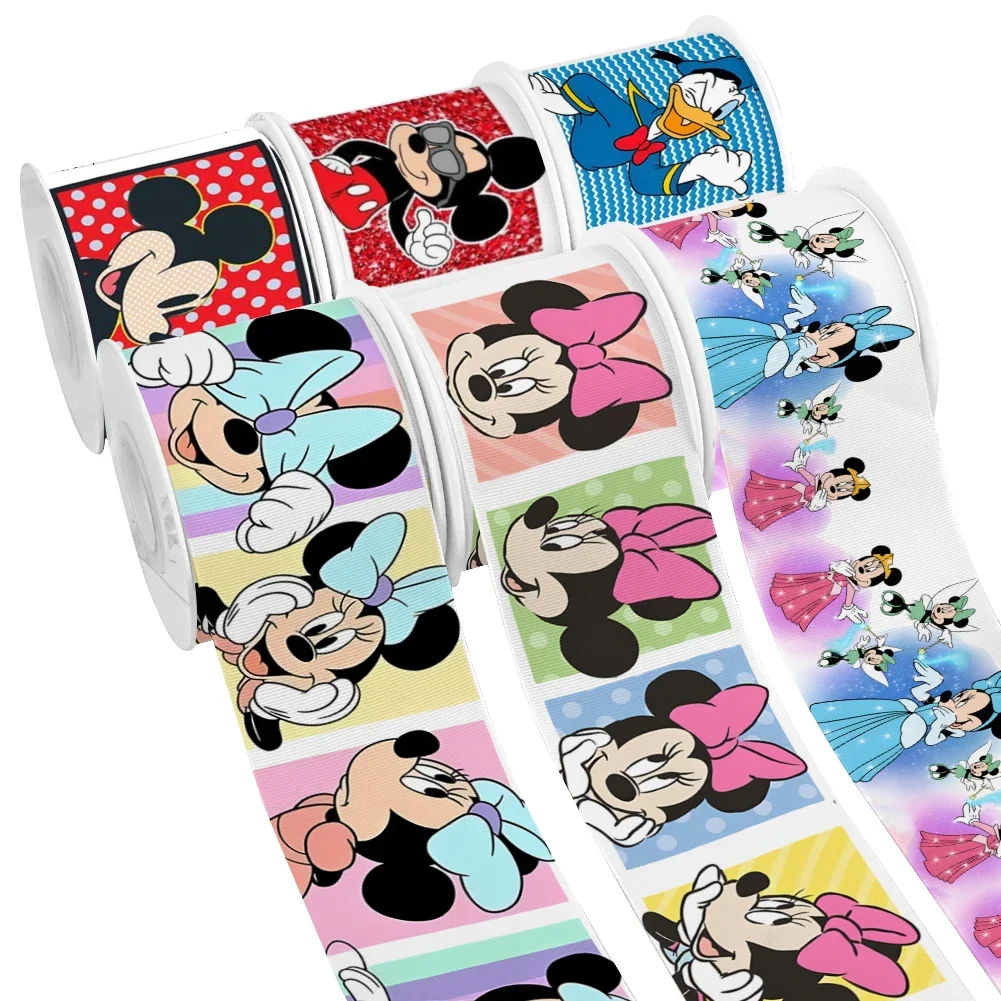 50 Yards Cute Design Disney Cartoon Mickey Mouse Pattern Printed Grosgrain Satin Ribbon for Gift Wrapping Hair Bow
50 Yards Cute Design Disney Cartoon Mickey Mouse Pattern Printed Grosgrain Satin Ribbon for Gift Wrapping Hair Bow