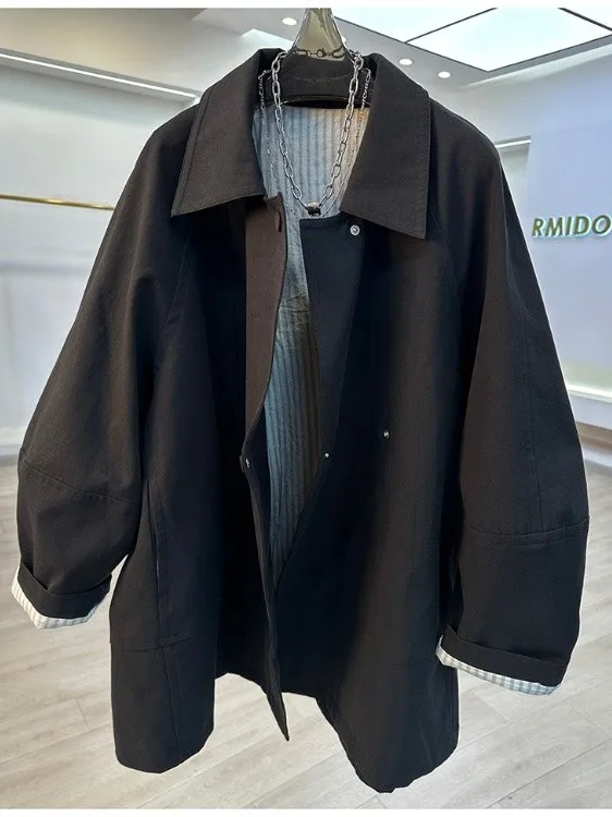 plus Size 300 Pounds British Style Long Coat Casual Loose Fit Turn-down Collar Men's Women's Early Autumn Fashion Outerwear
plus Size 300 Pounds British Style Long Coat Casual Loose Fit Turn-down Collar Men's Women's Early Autumn Fashion Outerwear