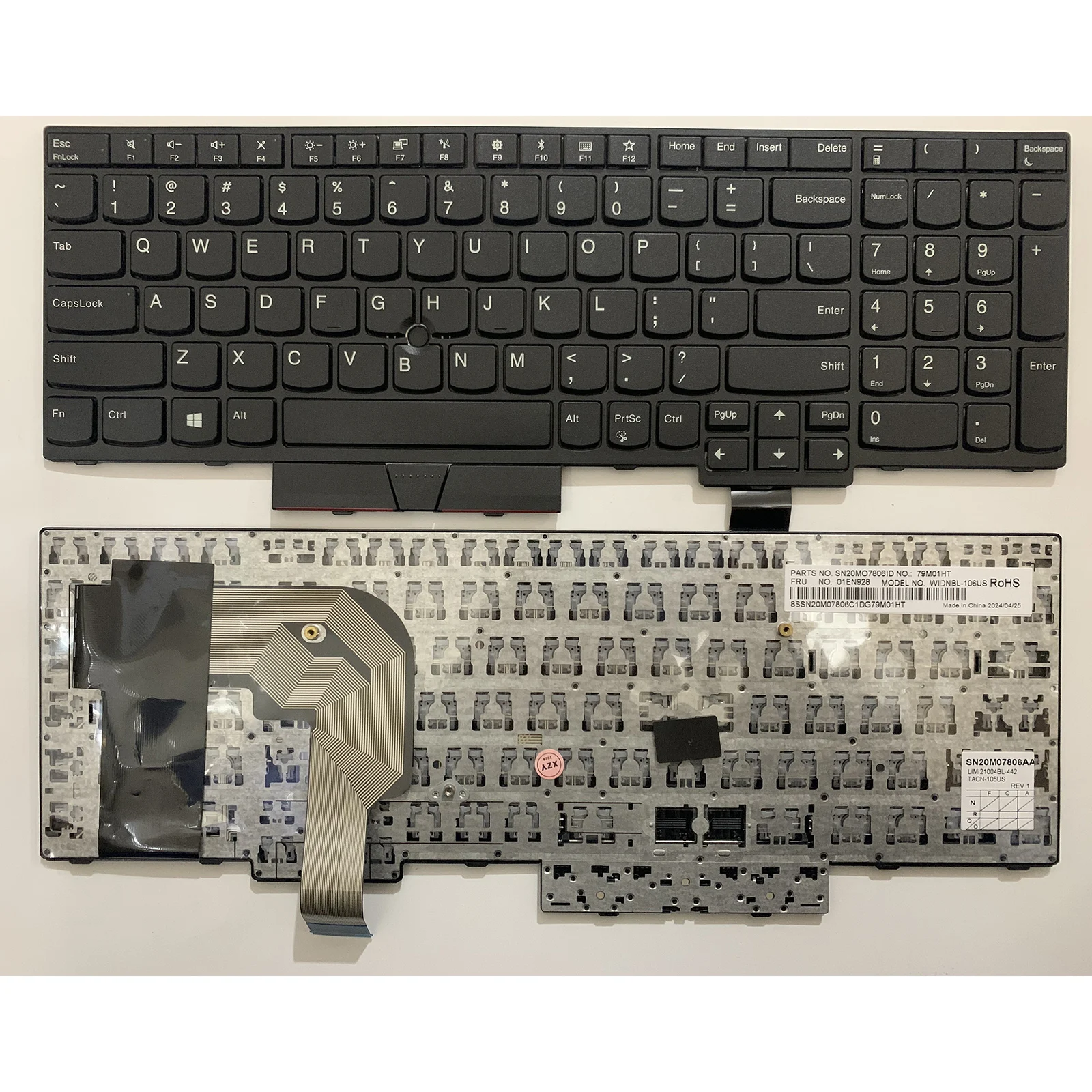 US Layout for Lenovo ThinkPad HX287 01HX247 01ER570 P51s P52s T570 T580 TP00085B Laptop Keyboard
US Layout for Lenovo ThinkPad HX287 01HX247 01ER570 P51s P52s T570 T580 TP00085B Laptop Keyboard