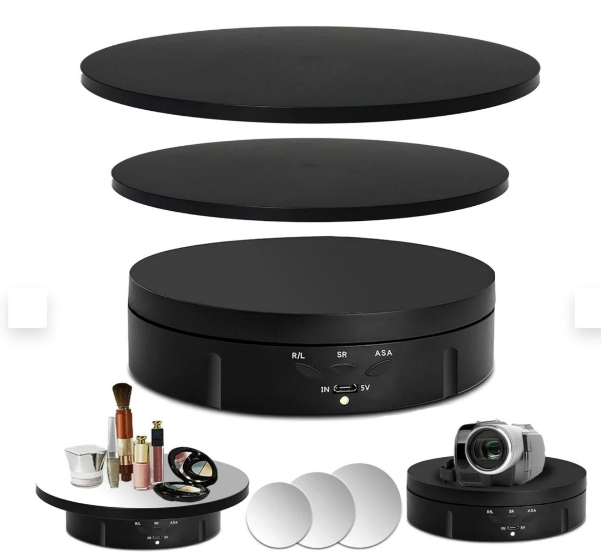 3 in 1 Electric Rotating Turntable Display Base for Bottle Can Wine Shoe Car Model Toys
3 in 1 Electric Rotating Turntable Display Base for Bottle Can Wine Shoe Car Model Toys