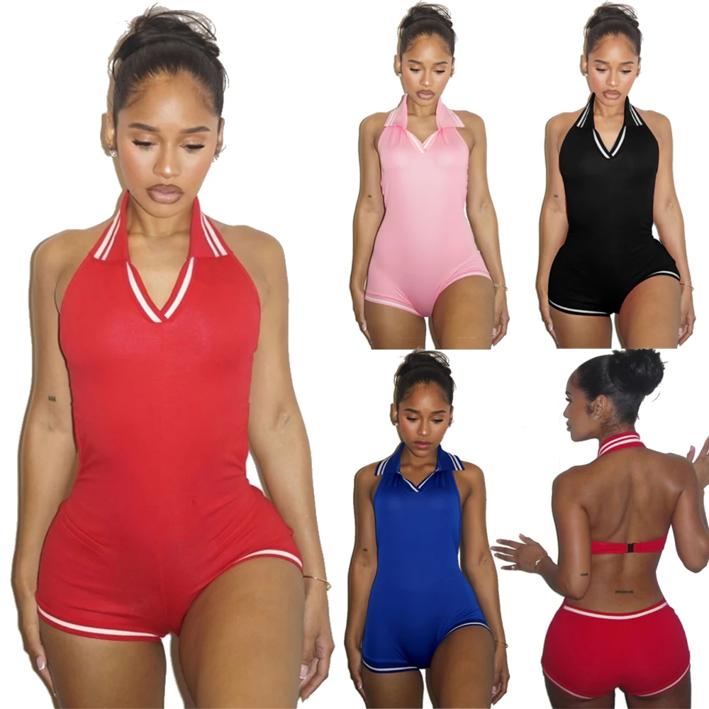 Y2k Women Sexy Backless Romper Halter V-Neck Club Streetwear 2025 Summer Striped One Piece Sleeveless Short Jumpsuits Playsuits
Y2k Women Sexy Backless Romper Halter V-Neck Club Streetwear 2025 Summer Striped One Piece Sleeveless Short Jumpsuits Playsuits