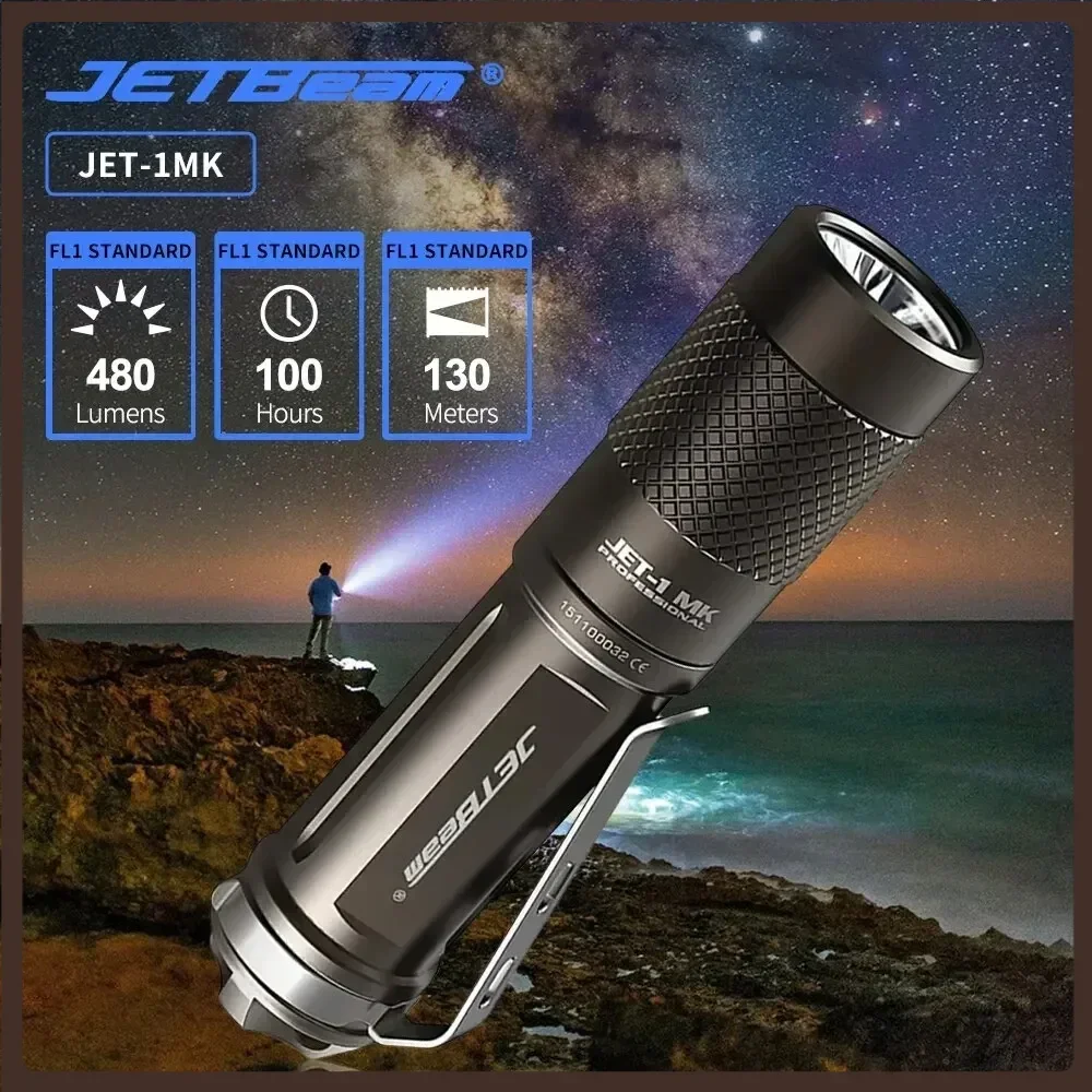 JETBEAM JET-1MK фонарик 480LM EDC фонарь 130 м дальность луча IPX8 водонепроницаемые светодиодные фонари высокой мощности для походного лагеря
JETBEAM JET-1MK фонарик 480LM EDC фонарь 130 м дальность луча IPX8 водонепроницаемые светодиодные фонари высокой мощности для походного лагеря