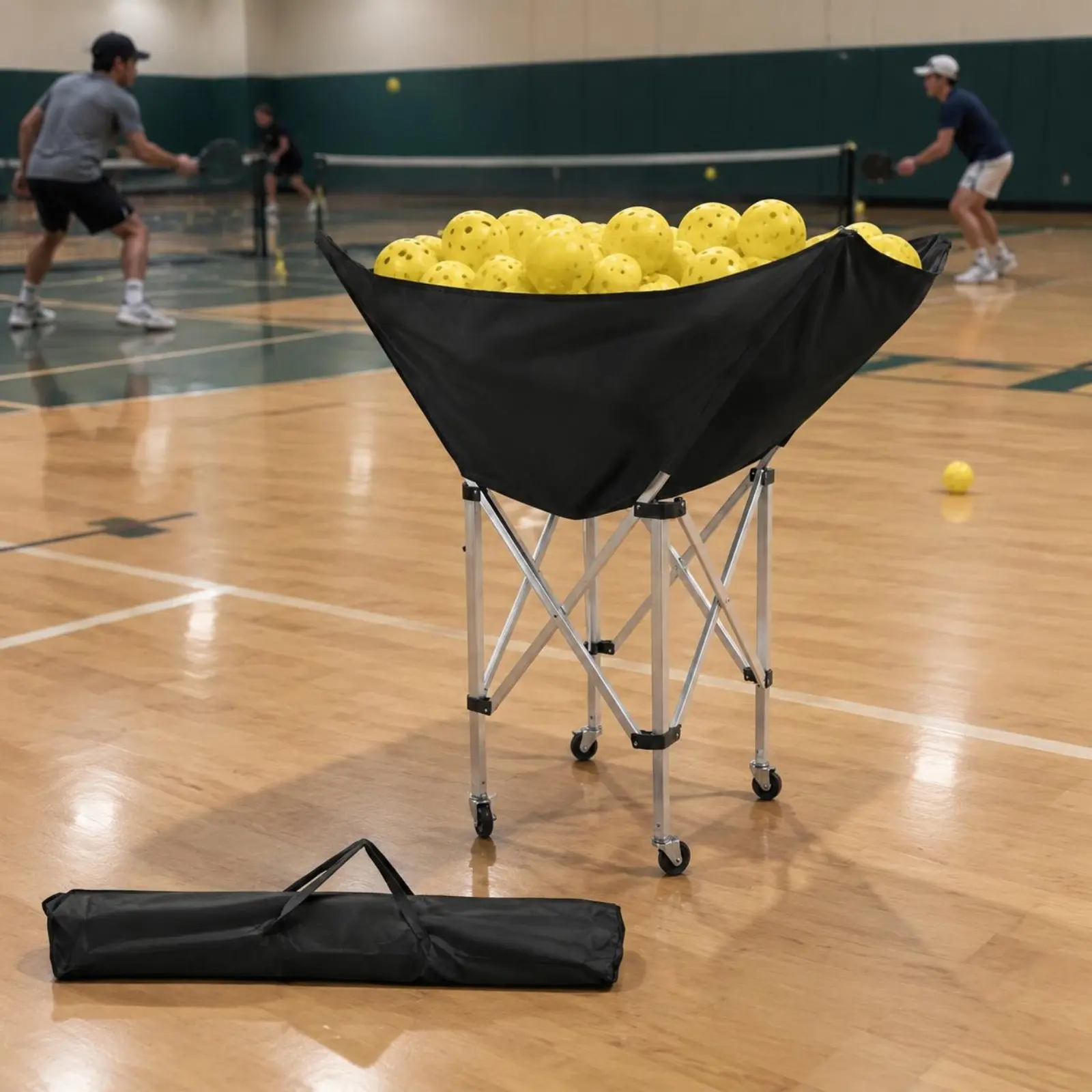 Foldable Pickleball Trolley Large Capacity Pickleball Hopper Trolley Trapezoid Rolling Basket Quiet Wheels Rolling Ball Basket
Foldable Pickleball Trolley Large Capacity Pickleball Hopper Trolley Trapezoid Rolling Basket Quiet Wheels Rolling Ball Basket