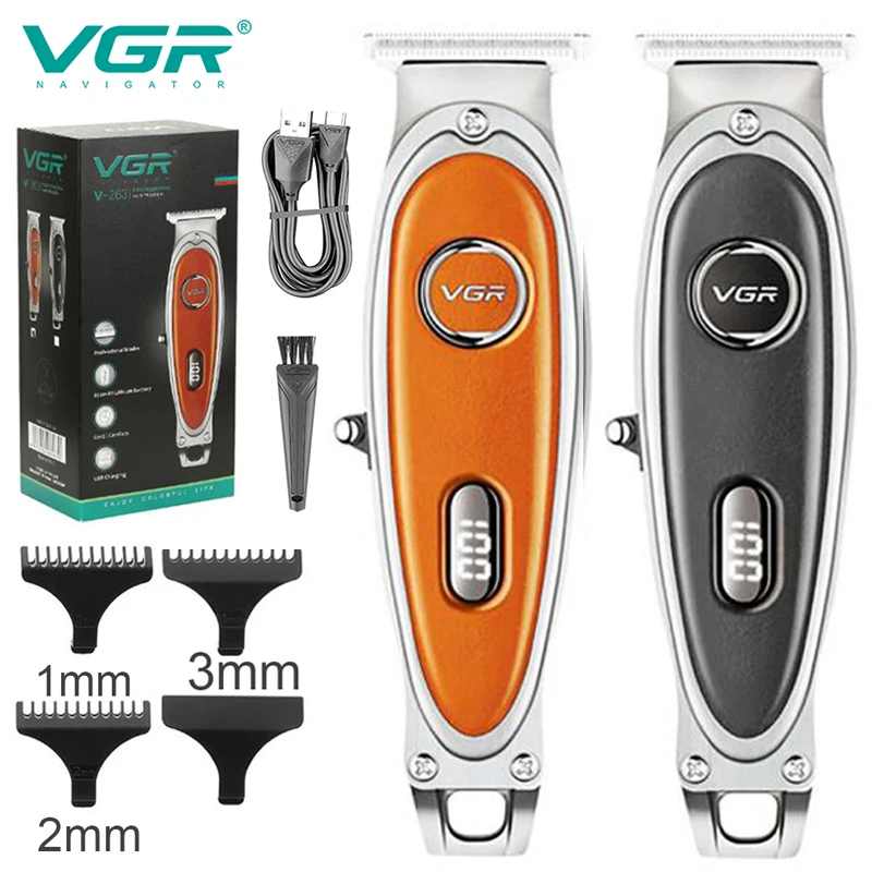 VGR Hair Trimmer Professional Hair Cutting Machine Rechargeable Hair Clipper Cordless Barber Leather Trimmer for Men V-263
VGR Hair Trimmer Professional Hair Cutting Machine Rechargeable Hair Clipper Cordless Barber Leather Trimmer for Men V-263
