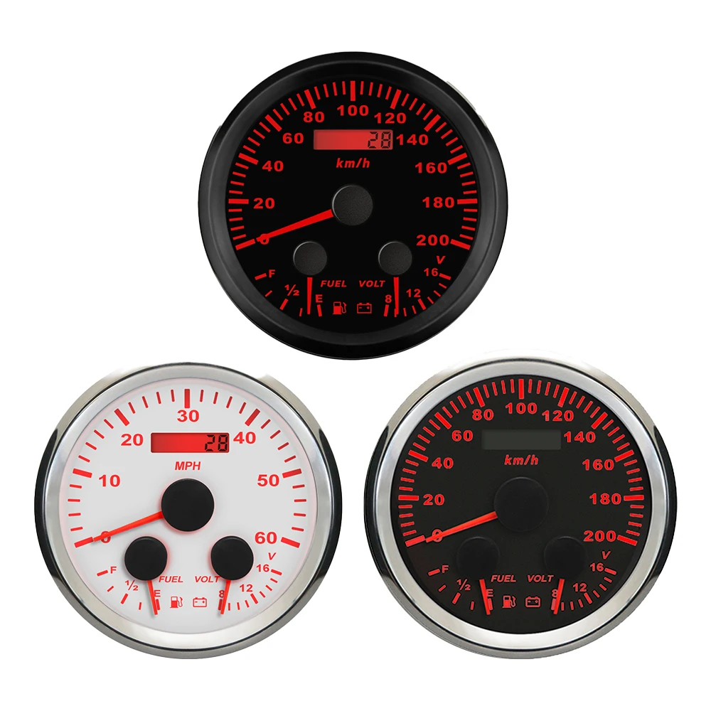 ELING 85mm 0-60MPH 0-200km/H GPS Speedometer Odometer with Fuel Level 0-190ohm 240-33ohm Voltmeter Red Backlight for Auto ATV
ELING 85mm 0-60MPH 0-200km/H GPS Speedometer Odometer with Fuel Level 0-190ohm 240-33ohm Voltmeter Red Backlight for Auto ATV