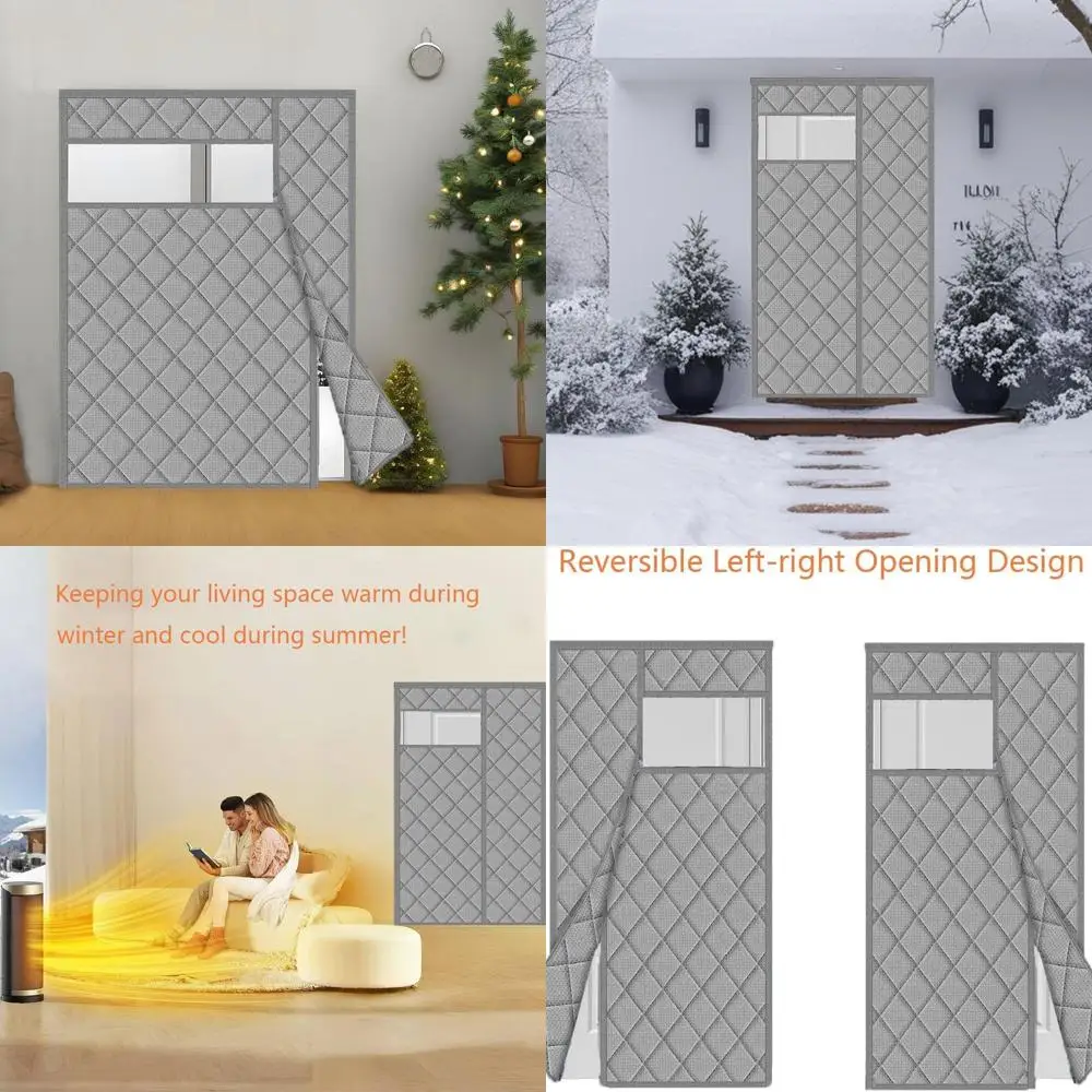 Thermal Insulated Magnetic Door Curtain, 73x84, Side Open, Diamond Pattern, Gray
Thermal Insulated Magnetic Door Curtain, 73x84, Side Open, Diamond Pattern, Gray