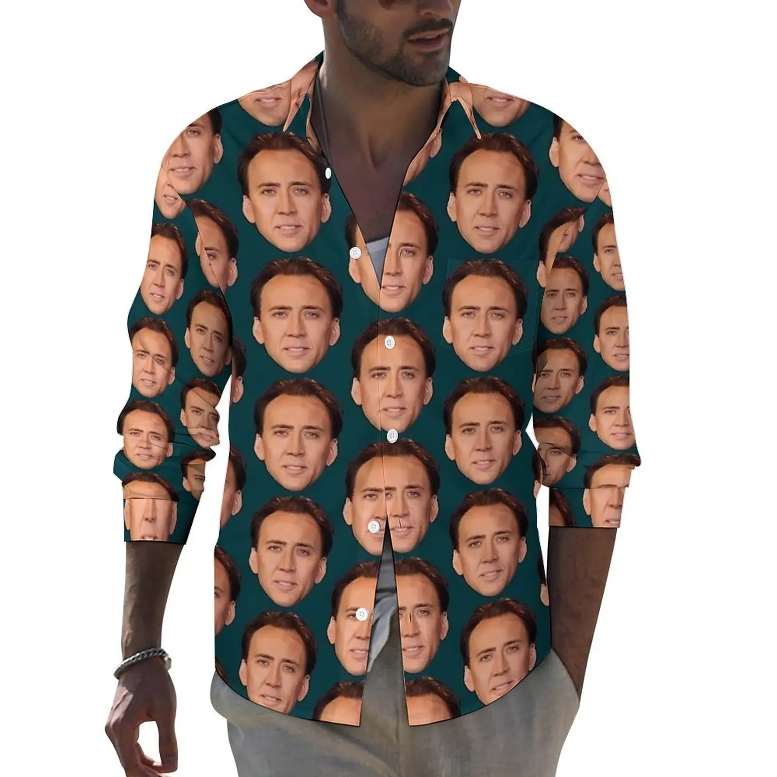 Nicolas Cage Heads Shirt Mens Casual Shirts Spring Street Style Design Blouses Long Sleeve Retro Oversize Clothing Gift
Nicolas Cage Heads Shirt Mens Casual Shirts Spring Street Style Design Blouses Long Sleeve Retro Oversize Clothing Gift