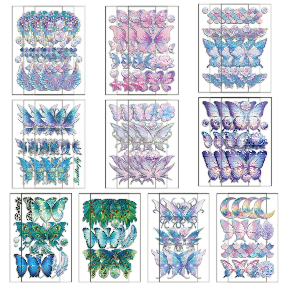 10PCS Tattoo Stickers Butterfly Makeup Stickers Performance Facial Painting Waterproof Premium Sensation Stickers
10PCS Tattoo Stickers Butterfly Makeup Stickers Performance Facial Painting Waterproof Premium Sensation Stickers