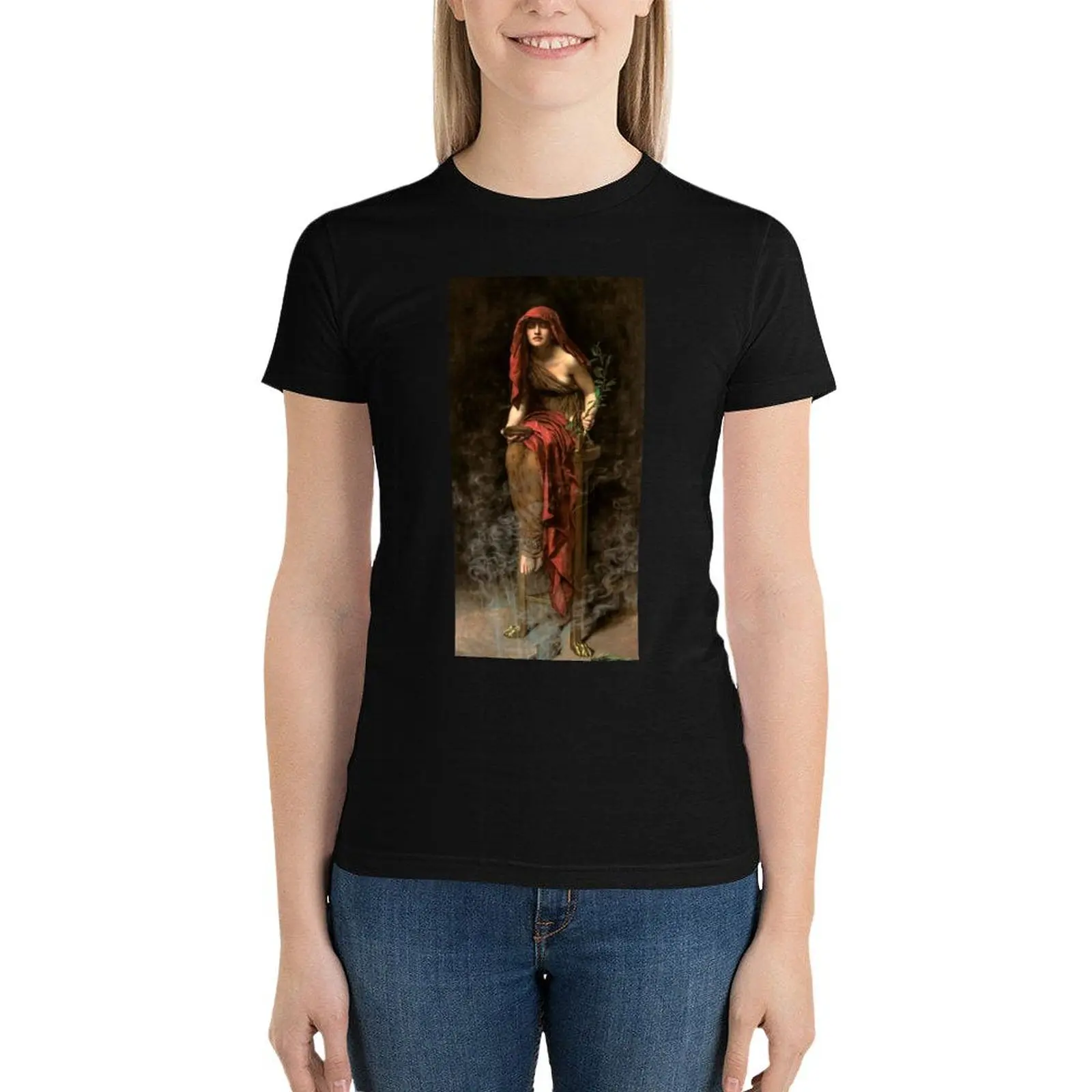 Priestess of Delphi John Collier T-Shirt lady clothes summer clothes western t shirts for Women
Priestess of Delphi John Collier T-Shirt lady clothes summer clothes western t shirts for Women