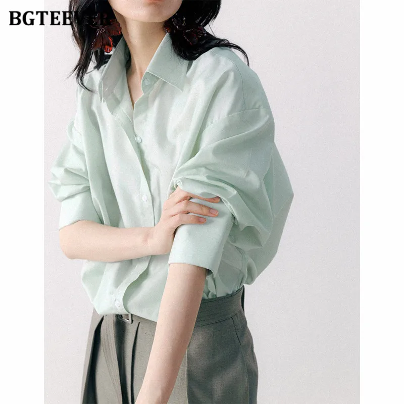 BGTEEVER Spring Loose Single-breasted Female Shirts Elegant Lapel Long Sleeve Women Blouses Ladies Tops
BGTEEVER Spring Loose Single-breasted Female Shirts Elegant Lapel Long Sleeve Women Blouses Ladies Tops