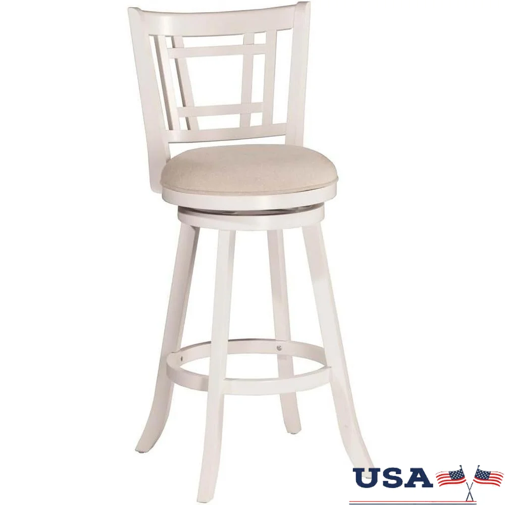 Casual Counter Height Swivel Stool Rectangular Lattice Back Padded Seat Solid Rubberwood Construction Comfortable Kitchen Bar
Casual Counter Height Swivel Stool Rectangular Lattice Back Padded Seat Solid Rubberwood Construction Comfortable Kitchen Bar