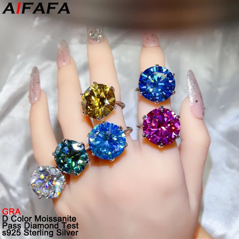 20 Carat Moissanite Diamond Rings s925 Silver Purple Pink Sapphire Green 8 Color Big Moissanite Crown Ring Fine Jewelry GRA
20 Carat Moissanite Diamond Rings s925 Silver Purple Pink Sapphire Green 8 Color Big Moissanite Crown Ring Fine Jewelry GRA