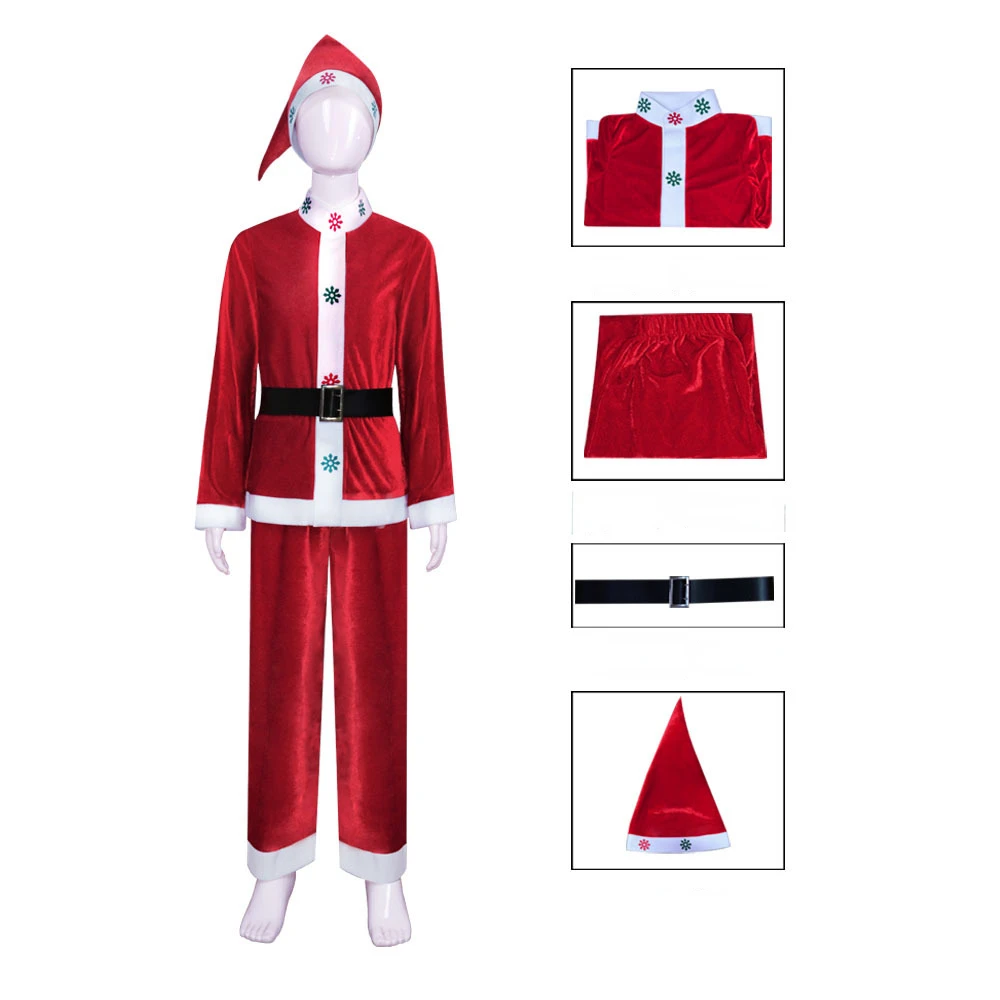 Boys Girls Christmas Santa Claus Suit Christmas Costume Kids Children Clothes Jacket Pants Hat Belt Dress Up Cosplay 4Pcs
Boys Girls Christmas Santa Claus Suit Christmas Costume Kids Children Clothes Jacket Pants Hat Belt Dress Up Cosplay 4Pcs